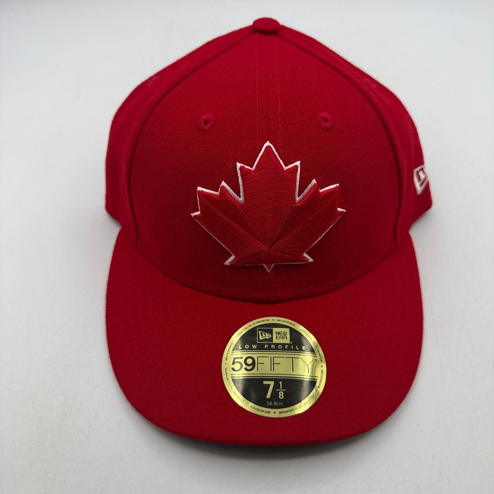 New Era Toronto Blue Jays 59FIFTY Low Profile Hat Mens 7 1/8 Red MLB 70360680 - Picture 2 of 6